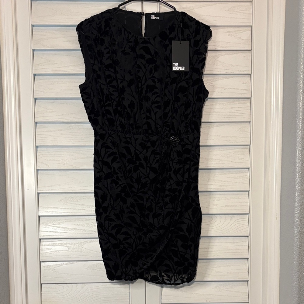 The Kooples Black Textured Mini Dress